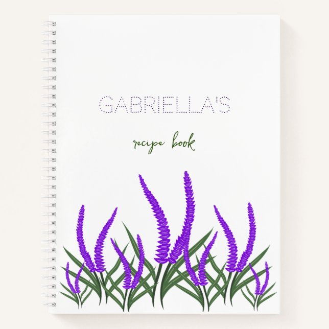 Lavender flowers notebook (Front)