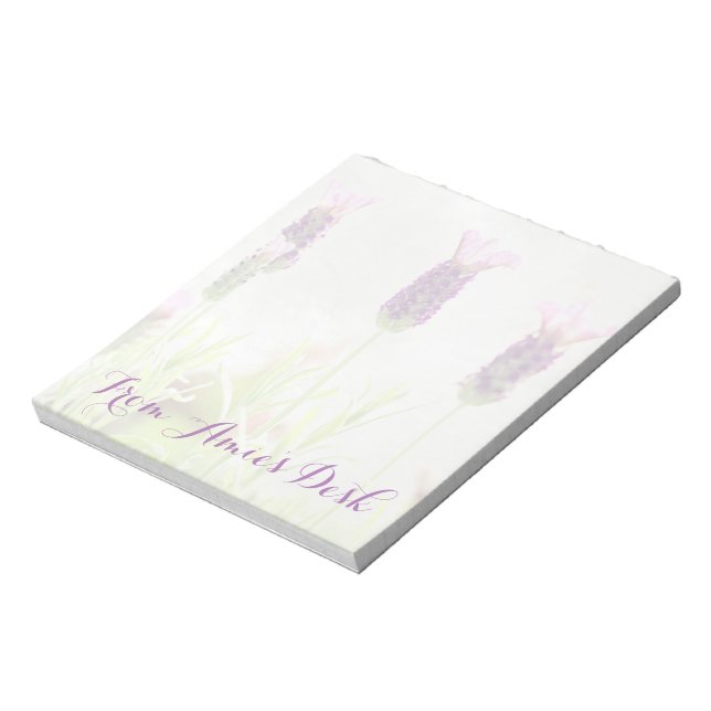 Lavender Flowers Notepad (Rotated)
