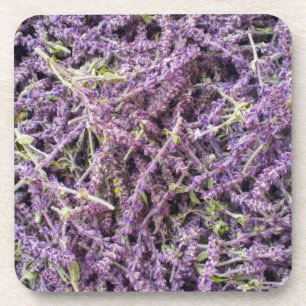 Lavender flowers pattern coaster