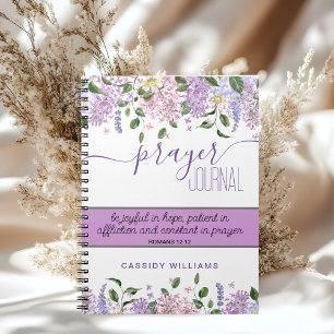 Lavender flowers prayer  journal notebook