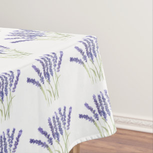 Lavender flowers rustic herb chic purple floral tablecloth