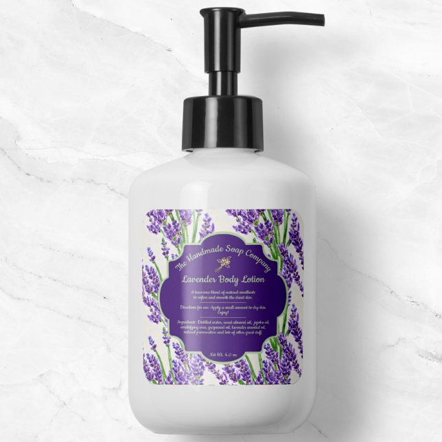 Lavender Flowers Soap and Cosmetics Label - 1 (Creator Uploaded)