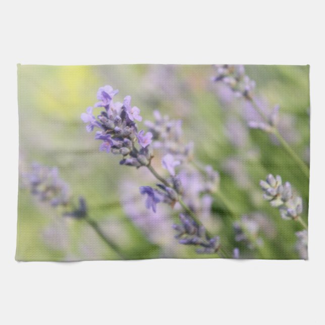Lavender Flowers. Tea Towel (Horizontal)