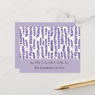 Lavender Flowers Thinking of You Postcard
