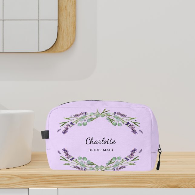 Lavender flowers violet bridesmaid dopp kit (Creator Uploaded)