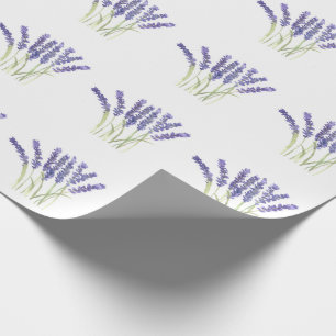 Lavender flowers Violet Herbs Watercolor Elegant Wrapping Paper
