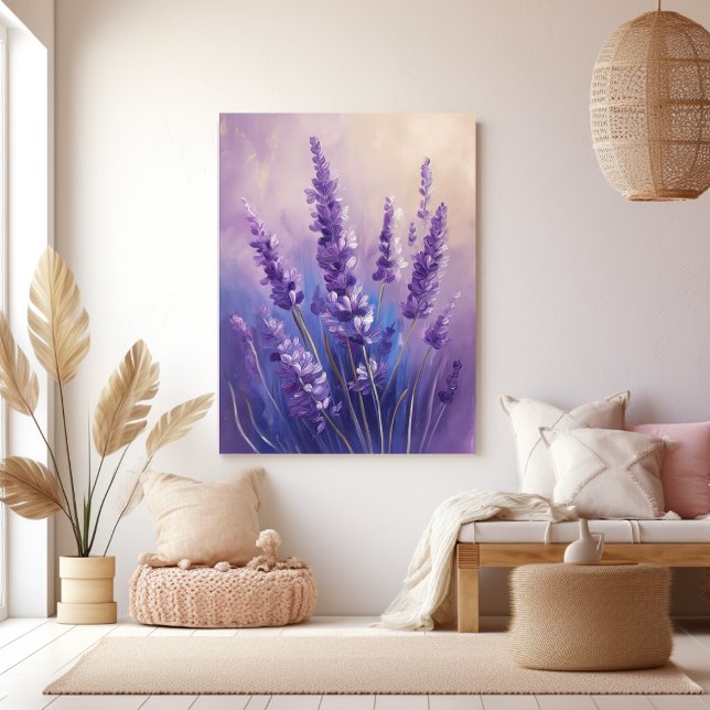 Lavender Flowers Wall Art Canvas (Creator Uploaded)