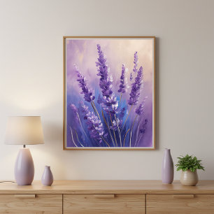 Lavender Flowers Wall Art Poster