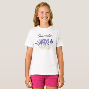 Lavender flowers watercolor herbs purple chic T-Shirt