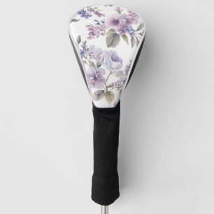 Lavender Flowers Watercolor Purple Botanical Golf Head Cover