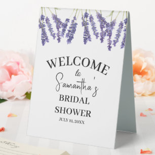 Lavender Flowers Watercolor Purple Bridal Shower