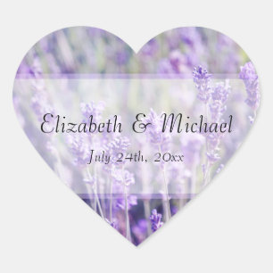 Lavender Flowers Wedding Favour Label