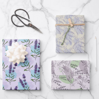 Lavender Flowers  Wrapping Paper Sheet