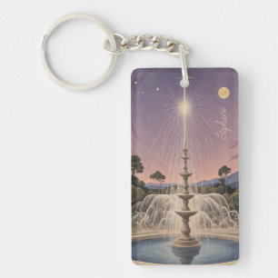 Lavender Fountain's Lullaby Personalised Key Ring