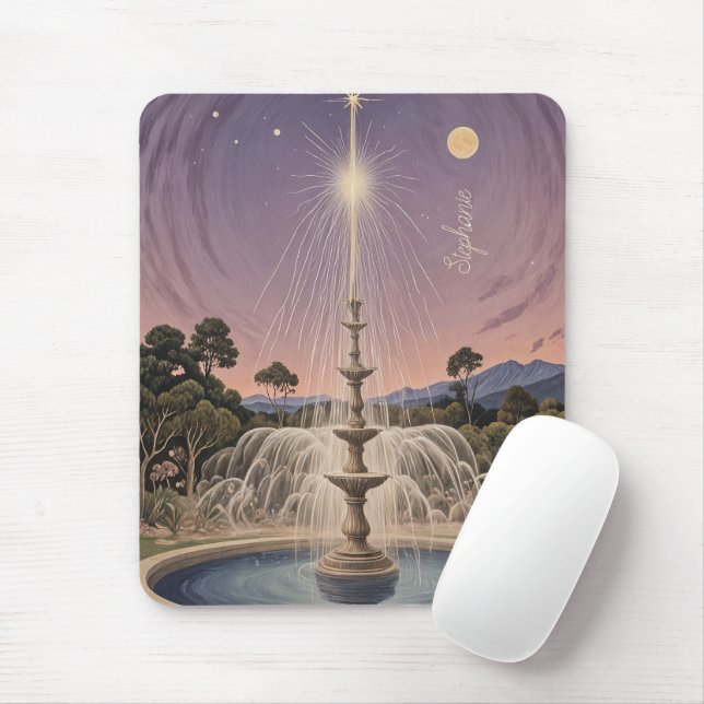 Lavender Fountain's Lullaby Personalised  Mouse Mat (With Mouse)