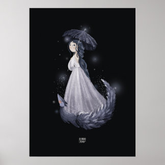 LAVENDER FOX by Alexandra Dikaia Poster
