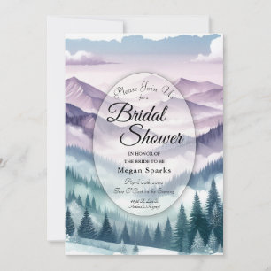 Lavender Frost in the Alpine Mist Bridal Shower Invitation