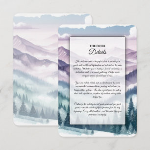 Lavender Frost in the Alpine Mist Wedding Enclosure Card