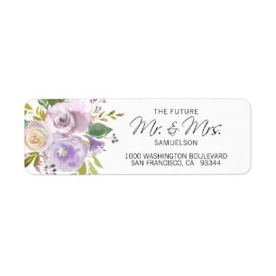 LAVENDER Future Mr & Mrs Wedding Return Address