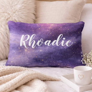 Lavender Galaxy Name Decorative Cushion