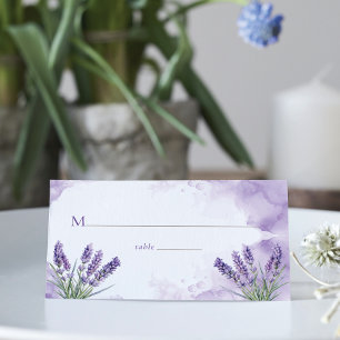 Lavender Garden Wedding Personalised Note Place Card