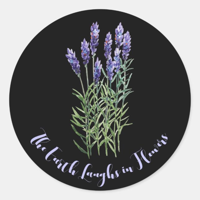 Lavender, gardening  classic round sticker (Front)