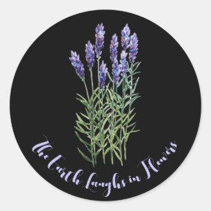 Lavender, gardening classic round sticker