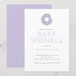 Lavender Gender Neutral Baby Sprinkle Invitation