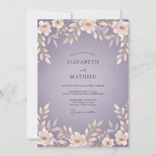 Lavender Gentle Blossom Wedding Invitation