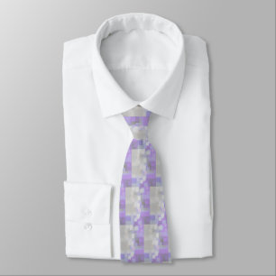 "Lavender" Geometric Art Tie