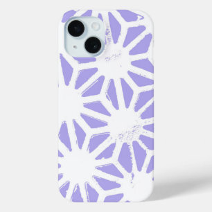 Lavender geometric pattern iPhone 15 case