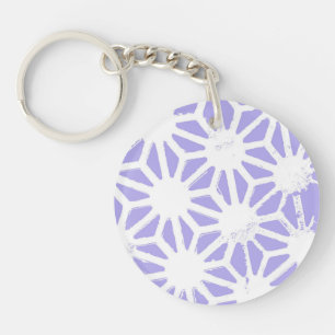 Lavender geometric pattern key ring