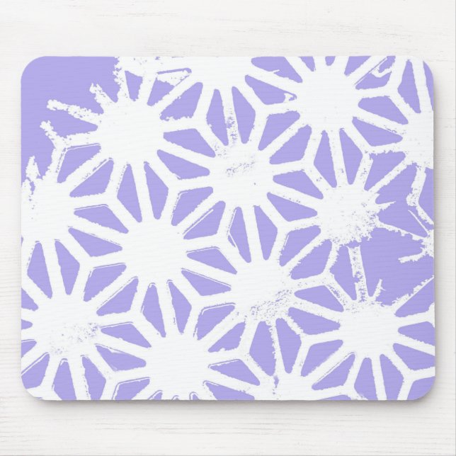 Lavender geometric pattern mouse mat (Front)