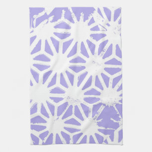 Lavender geometric pattern tea towel