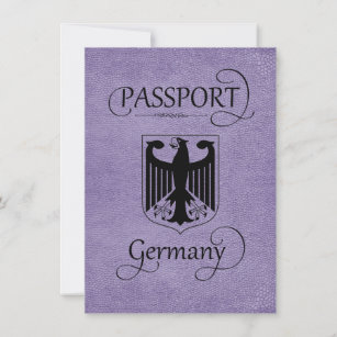 Lavender Germany Passport Save the Date Card