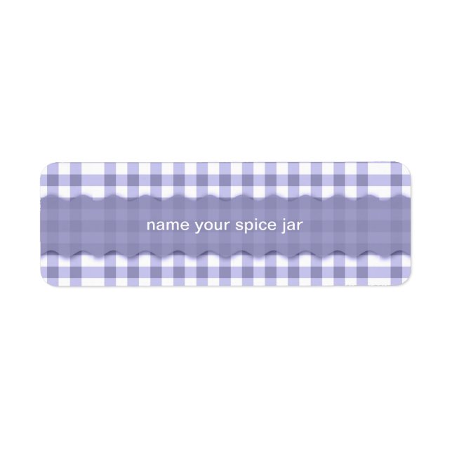 Lavender Gingham Checks Personalised (Front)