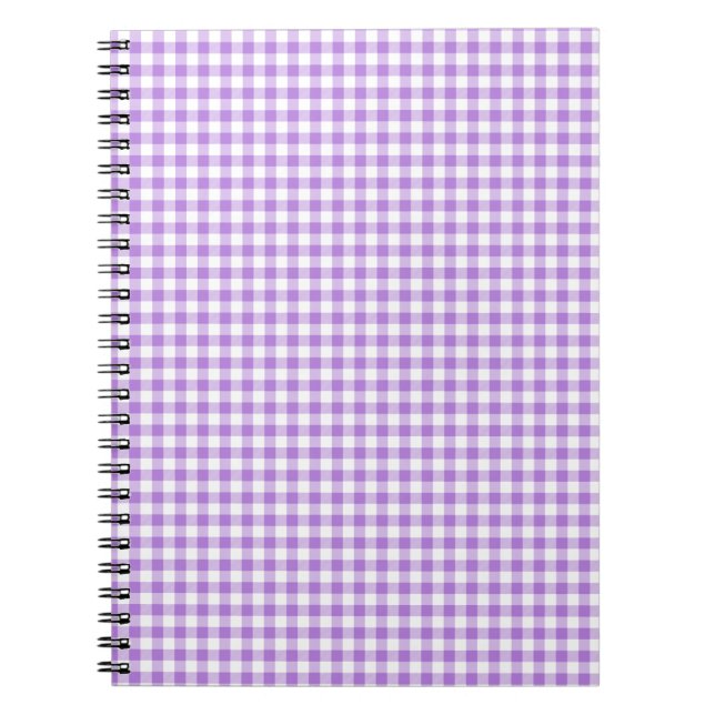 Lavender Gingham Notebook (Front)