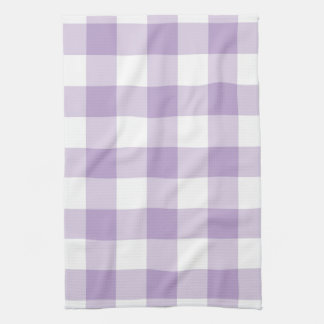 Lavender Gingham Pattern Tea Towel