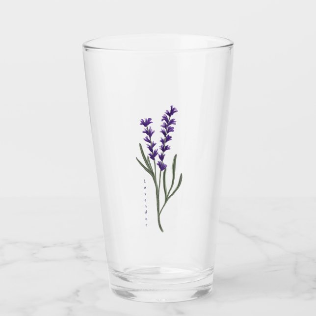 Lavender Glass Tumbler (Front)