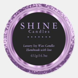 Lavender Glitter and Black Labels