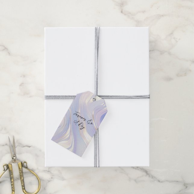 Lavender Gold Glam Wedding  Gift Tags (With Twine)