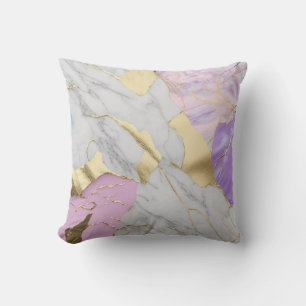 Lavender & Gold Marble Luxe Cushion