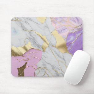 Lavender & Gold Marble Luxe Mouse Mat
