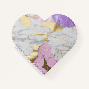 Lavender & Gold Marble Luxe Notebook