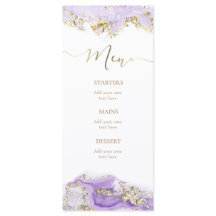 lavender gold  Menu