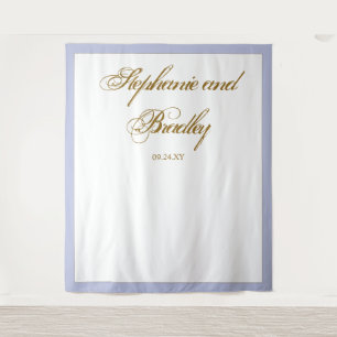 Lavender Gold Minimalist Elegant Wedding Backdrop Tapestry