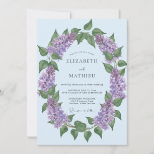 Lavender Graceful Springtime Wedding Invitation