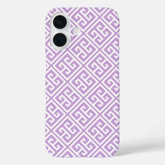 Lavender Greek Key Pattern Case-Mate iPhone Case (Back)