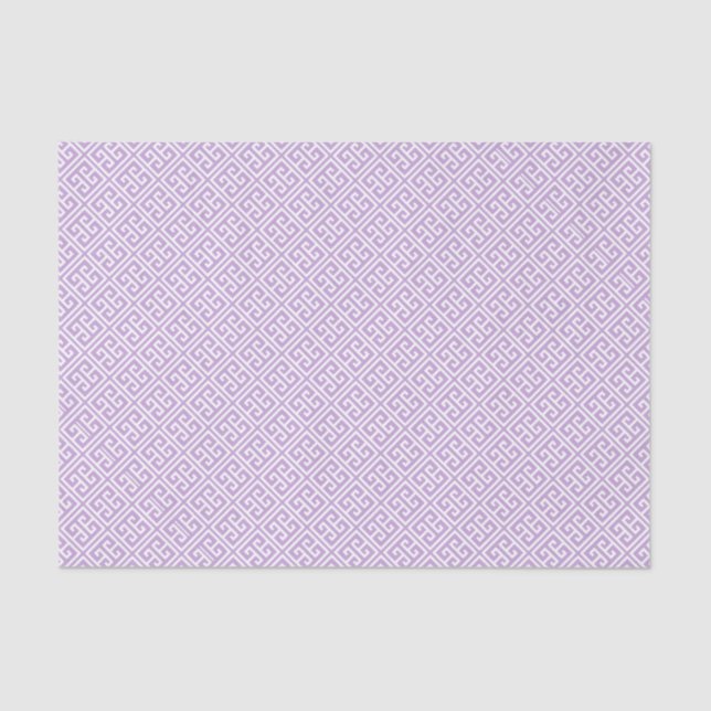 Lavender Greek Key Pattern Tissue Paper (Front)