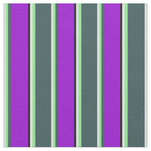 Lavender, Green, Dark Slate Gray, Violet & Black Fabric
